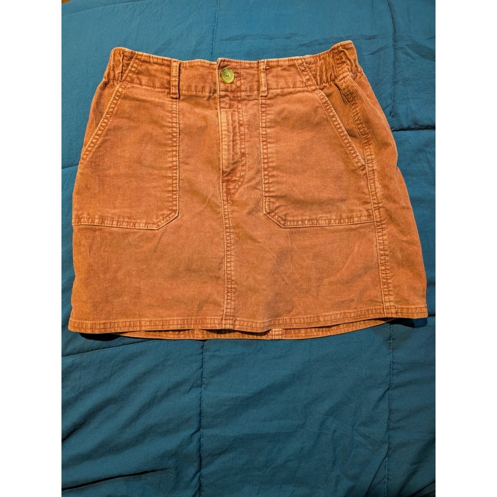 American Eagle Outfitters‎ Corduroy A-Line Mini Skirt Burgundy - Size 4